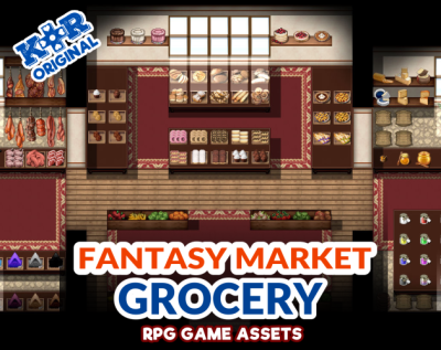 KR Fantasy Market ~ Grocery Tileset for RPGs